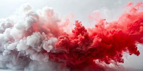 Fototapeta premium red smoke on white background