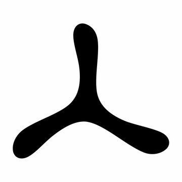 recommend clip art: Boomerang icon silhouette. Flat image