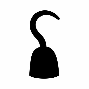 Pirate hook silhouette. Design image