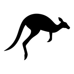 Kangaroo silhouette icon. Vector image