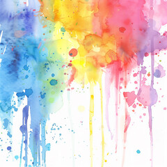 Crisp watercolor background with vibrant splashes, minimal design, perfect for standout creative text