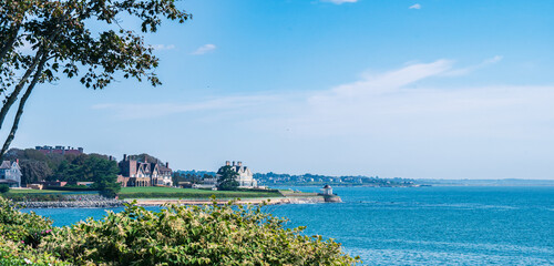 View of the ocean and the villa