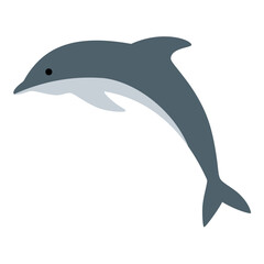 Fototapeta premium Dolphin animal flat. Vector image