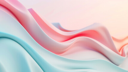 Obraz premium Soft gradient, minimal layout, creative background with ample copy space, clean 3D art,