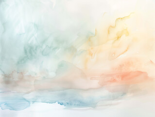 Soothing watercolor wash in pastels, offering serene minimalism and ample copy space for messaging, evoking tranquility