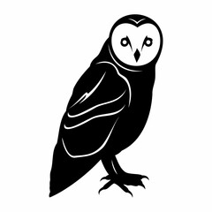 Owl Bird Silhouette. Animal image