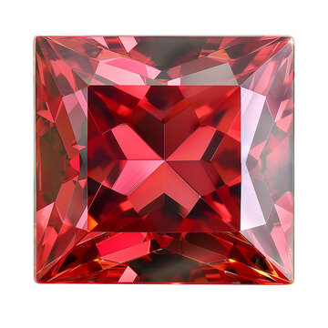 isolated red ruby gem crystal