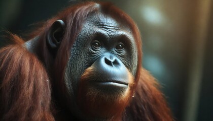 Obraz premium orangutan (Pongo abelii) high quality photo