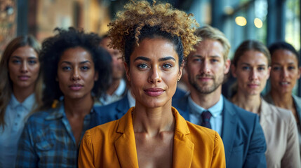 Obraz premium Group of business people, successful team, professional men and women smiling 