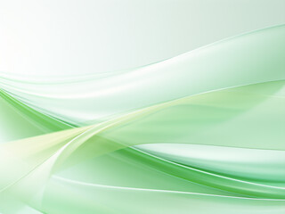 Naklejka premium Elegant Ribbons green background. AI Generation.