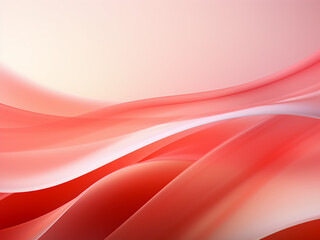 Geometric ribbons over a striking red backdrop. AI Generation.
