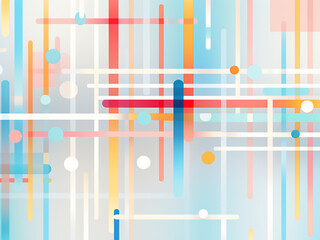 A vivid illustration of a bright background with stripes and lines. AI Generation.