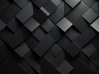 Fototapeta na wymiar Tessellation image, black backdrop. AI Generation.