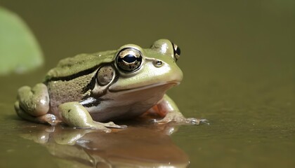 A Frog With Its Mouth Agape Catching Insects - obrazy, fototapety, plakaty