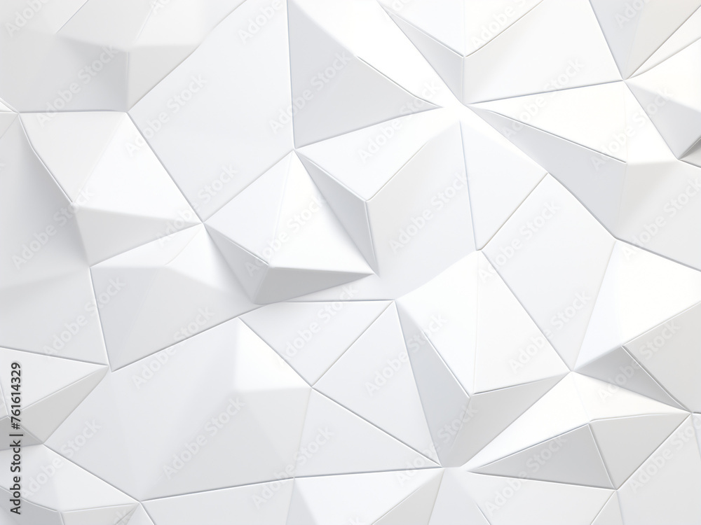 Wall mural geometric patterns on a white background: tessellation white background image. ai generation.