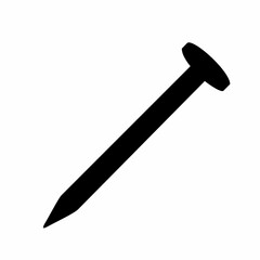 Steel nail silhouette. Design image