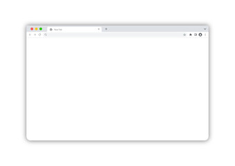 Web browser window mockup. User interface template light modern design similar to chrome.