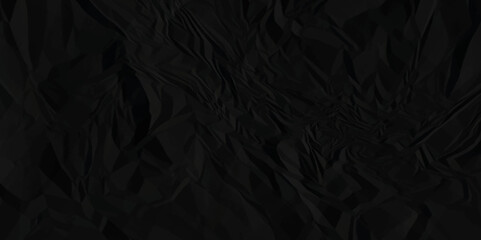 Black crumpled paper texture. black wrinkled paper texture. White paper texture crumpled and top view textures can be used for background of text or any contents. - obrazy, fototapety, plakaty