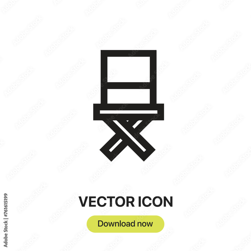 Aufkleber chair icon vector. linear-style sign for mobile concept and web design. chair symbol illustration. p