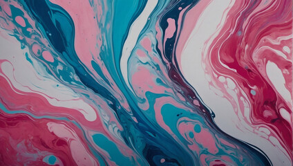 Abstract oil acrylic paint background illustration with a pink and blue color palette, showcasing a...
