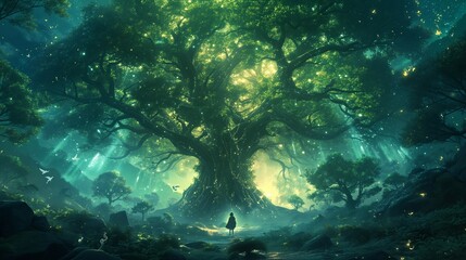 Fototapeta na wymiar Enchanted Forest Guardian, generative ai