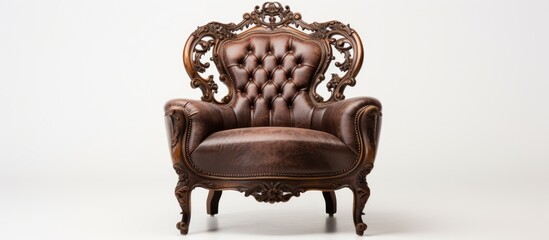 Antique armchair on a white backdrop
