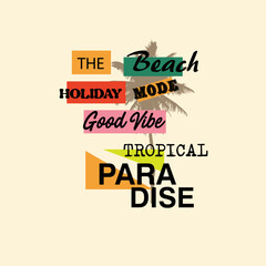 Summer Beach Tropical Paradise typography poster design