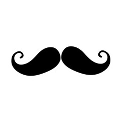 Retro style Black mustaches icon.