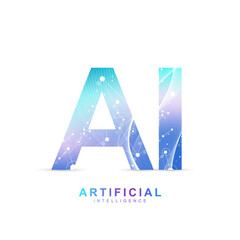 AI Banner Concept In The Digital Style. Generative Ideas Design Element For Internet Technology. Futuristic Technology Concept Artificial Intelligence.