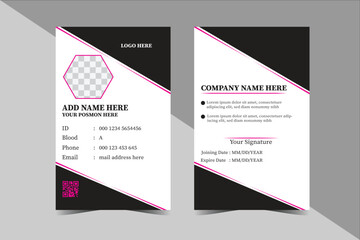 ID card design, creative ID card design for company employee, professional id card design, creative id card design, corporate id card template .