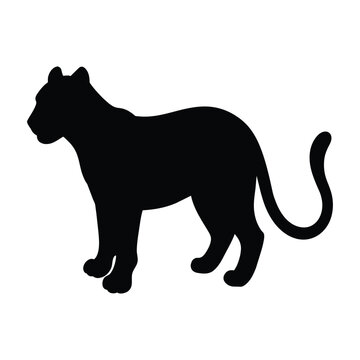 illustration of a silhouette of a leopard
