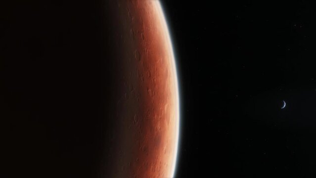 Closeup of the Planet Mars. Animation based on NASA Footage.