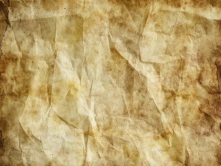 Abstract old rough antique parchment paper texture background with distressed vintage stains, worn torn edges 