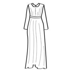 Illustration vector dress with unique texture