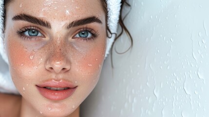 Naklejka premium A photo emphasizing the impact of hydration for plump and hydrated skin AI generated illustration