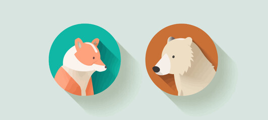 mint and peach simple cartoon