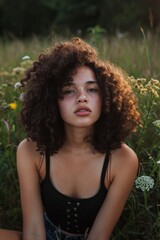 A portrait emphasizing the importance of natural beauty and self-acceptance     AI generated illustration