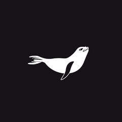 Fototapeta premium Seal Simple Minimalist logo