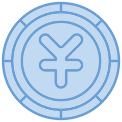 Fototapeta premium the currency icon is blue