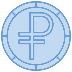 Obraz premium the currency icon is blue