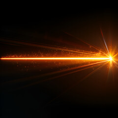 Fototapeta na wymiar flashes, lights and sparks. Abstract golden lights, abstract lens flare red light over black background, Generative Ai