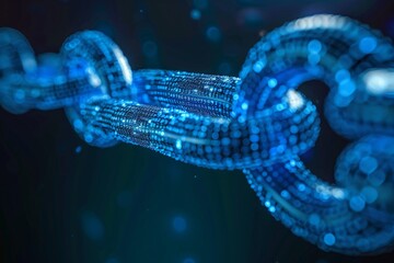 Blockchain technology depicted as the foundation for secure transactions an unbreakable chain of digital trust