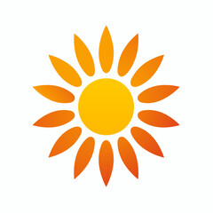Solar energy logo, sun logo vector illustration, simple minimalistic logo