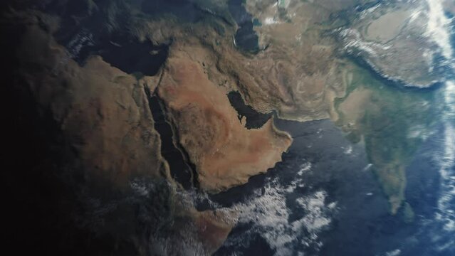 Cinematic Earth Zoom into Clouds: Saudi Arabia - Riyadh 4K ProRes 422 HQ