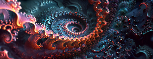 Intricate Fractal Art with Vivid Colors and Patterns