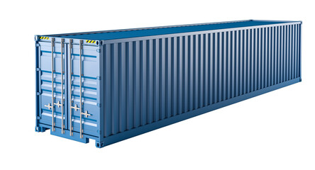 empty cargo container isolated on white