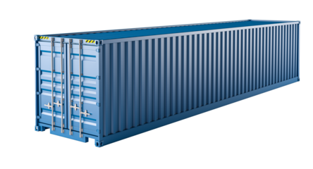 empty cargo container isolated on white