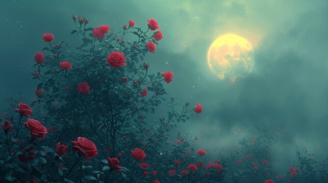 Enigmatic Blooms in the Mist, generative ai