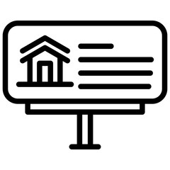 real estate and building outline icons