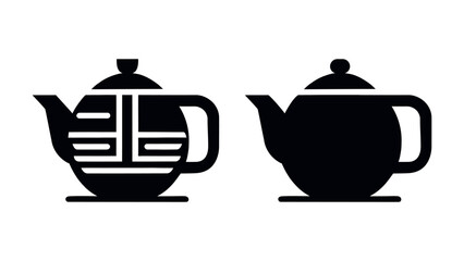 Tea logo. Teapot icon on white background. Vector